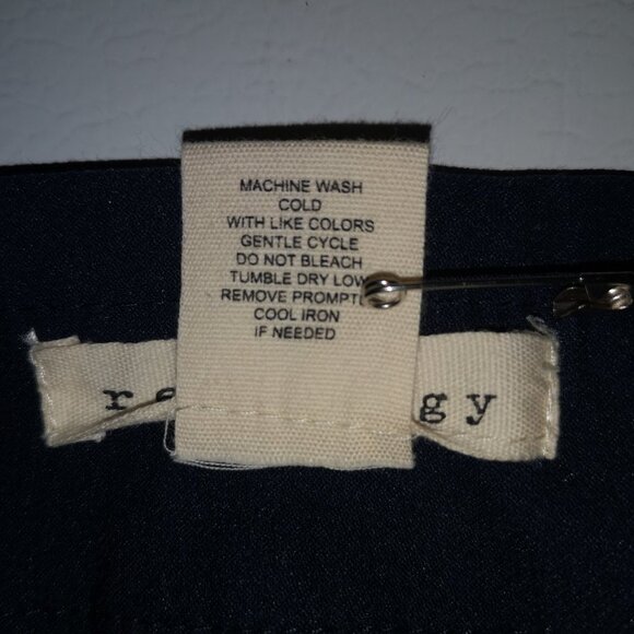 Retrology Ladies Straight Leg Pull On Navy Pants - Picture 4 of 6